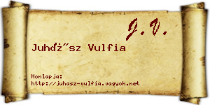 Juhász Vulfia névjegykártya